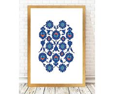 Bonamaison dekorativ 100% Mdf Malerei für Startseite,Gemälde für Wohnzimmer, Kunstdruck für Küche, Gerahmte Bilder für Schlafzimmer 24X29 Cm, 1 Stück - Hergestellt in der Türkei