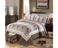 Classic Paisley 3-teilig bedruckt Polyester Patchwork Tagesdecke Quilt Sets Queen Pattern1, Polyester, Pattern9, Queen
