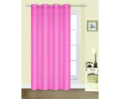 ForenTex Durchscheinende Scheibengardinen für Fenster/Türen 300x260 cm Rosa