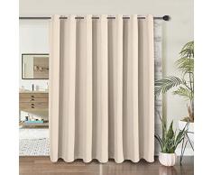 WONTEX Wondertex Raumteiler Verdunkelungsvorhänge für Schlafzimmer und Wohnzimmer, 1 Paneel 8.3ft Wide x 8ft Tall beige