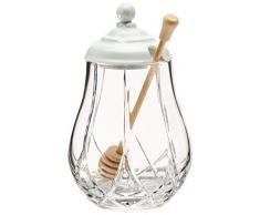 Crystaljulia 11646 Honigbehälter mit Honig Schöpflöffel, Bleikristall