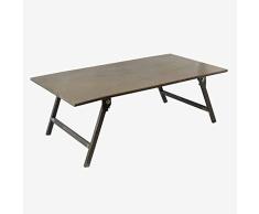 Better & Best Serviertablett aus Eisen, mit Füßen für Bett im Industriestil, Maße 60 x 30 x 20,5 cm, Metall