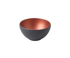 Villeroy & Boch 10-4283-1900 Manufacture Rock Glow BOL, Elegante Schale aus Premium Porzellan in frischem Kupfer und Schwarz, spülmaschinenfest