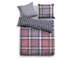 TOM TAILOR 0069917 Satin Bettwäsche Garnitur mit Kopfkissenbezug (Baumwolle) 1x 155x200 cm + 1x 80x80 cm, Mauve