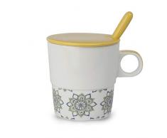 Egan Teekanne aus Porzellan, Elfenbeinfarben, Small