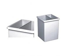 Exacompta Einsatz für Papierkorb quadratisch, hellgrau + Exacompta Quadratischer Papierkorb