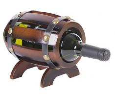 Vintiquewise Flaschenhalter aus Holz, Vintage-Stil, Braun