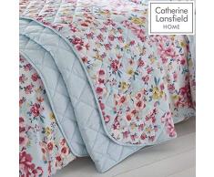 Catherine Lansfield Flower Patchwork Tagesdecke 220 x 230 cm Duck Egg