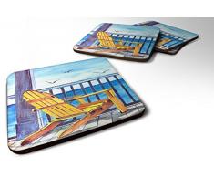 Caroline s Treasures 8085–1 FC Adirondack Stühle Schaumstoff Untersetzer (4 Stück), 8,9 cm H x 8,9 cm W, multicolor