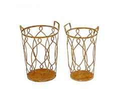 Privilege International 18373 Pflanzgefäß, Eisen, 2-teilig