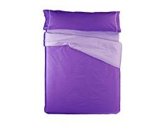 Casa Campo Bettdecke und Kissenbezug lila 220 x 220/240 + 1/45 x 155 cm