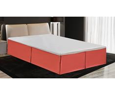 K&M MK Home MK Collection Bundfaltenhose Massiv Bett Rock 35,6 cm Drop Türkis Neu Full Korallenrot