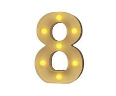 YOUZONE LED Festzeltbuchstaben Kunststoff LED Buchstaben Lichter Alphabet Licht Schild Dekoration Buchstaben A - Z Symbol & (A) 8