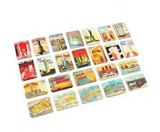 Kühlschrank Magnete Set von 24 Kühlschrank Magnet Souvenirs magnetisch Küche Office Home Vintage Cute Funny Whiteboard New York