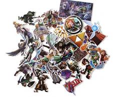 Videospiel-Aufkleber-Set für Kinder und Erwachsene – Laptop Motorrad Skateboard Aufkleber One Size Legende von Zelda