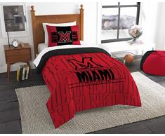 Offiziell Lizenziertes NCAA Modern Take Schmusetuch und Kissenbezug, Unisex-Erwachsene, rot, Twin