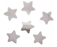 Rayher 87176606 Folien Konfetti Sterne, 3cm Ø, Silber