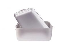 Pentole Agnelli Töpfe Agnell Bräter rechteckig Dicke 3 mm mit Deckel A souté ohne Gittereinsatz 80X50 cm