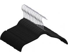 Utopia Home Premium Shirt Kleiderbügel – Heavy Duty – Rutschfeste – Velvet Shirt/Kleid Schwarz Kleiderbügel, schwarz, 50