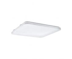 EGLO LED Deckenleuchte Frania-S, 1 flammige Wandlampe, Kristall-Effekt Deckenlampe aus Stahl und Kunststoff, Wohnzimmerlampe in weiß , Küchenlampe, Flurlampe Decke in L x B 53 cm