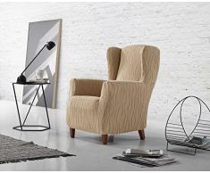 Zebra Textil Husse für Ohrensessel, Natur