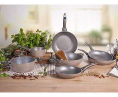 H&H 2119 Flux Kochtopf mit 2 Griffen, Antihaftbeschichtung, 20 cm, Induktion, Aluminium