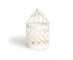 Excelsa Tresor Laterne, Metall, Weiß, 8 x 8 x 13.5 cm