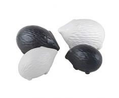 NWFashion Keramik-Figuren, Dekoration für den Schreibtisch, Dekoration White&Black Hedgehog weiß/schwarz