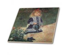3dRose CT 169713 _ 1 Mädchen mit eine Gießkanne, 1876 von Auguste Renoir Keramik Fliesen, 10,2 cm