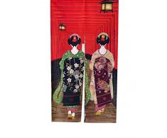 LIGICKY Türvorhang Noren Japanischer Stil Türvorhang Lange Art Türtapisserie für Heimdekoration 33.5”Wx59”L muster 2