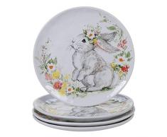 Certified International 23230SET4 Sweet Bunny Speiseteller, 28 cm, mehrfarbig, 4 Stück