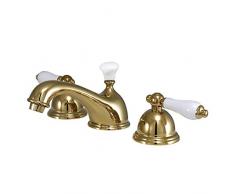 Nuvo ES3962PL Elements of Design Chicago 2-Griff 20,3 cm bis 40,6 cm breiter Wasserhahn mit Messing-Pop-Up, 15,2 cm, poliertes Messing