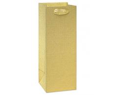 Papyrus Geschenktasche für Getränke, Weihnachten, kariert (1 Bag) Silber Glitter