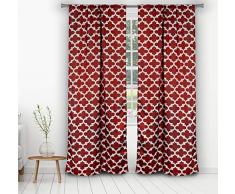 Unbekannt Blackout365 LKyra Verdunkelungsvorhang, 96x213,4 cm, Schwarz 38 x 84 Inches rubinrot