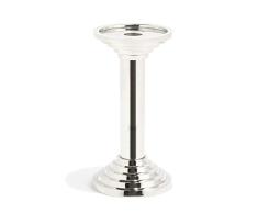 LampLust Kerzenhalter für Stumpenkerzen, modern, in 3 Größen, silberfarben, Aluminium, Nickel, Silber, Small - 8