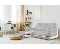 Italian Bed Linen “Glamour” rutschfest Sofa Abdeckung mit Chaise-Longue Links, Dunkel grau, 290cm