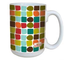 Tree-Free Greetings lm43494 Moderne Formen Grid von Carolyn Gavin Keramik Becher mit Henkel/, 15-Ounce