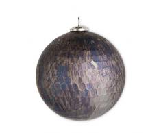 K&K Interiors 54052B-BZ Dekofigur Patina aus Glas mit Metalldeckel, 20,3 cm, bronzefarben