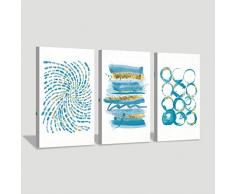 Hardy Gallery Leinwandbild, abstrakt, Motiv Abstraktes Design, 66 x 41 cm, Blaugrün