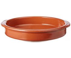 FACKELMANN Classic Stieltopf, Keramik, braun, 26 x 24 x 5 cm