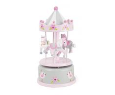 small foot 11230 Spieluhr Pferdekarussell, aus Holz, Pferdekarussell mit Melodie, Ideal als Einschlafhilfe