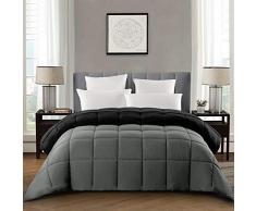 HOMBYS Schmusetuch luxuriös, leicht, wendbar Queen grau /schwarz