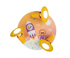 Elobra Kinderlampe Little Astronauts Escape Deckenleuchte, Holz, orange
