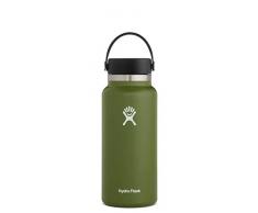 Hydro Flask Trinkflasche, Edelstahl und vakuumisoliert, große Öffnung mit auslaufsicherer Flex Cap, Olive, 946 ml (32 oz)
