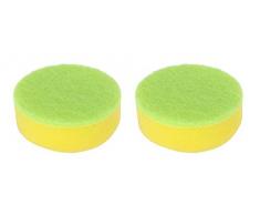 Vigar Set 2 Ersatzbürsten-Schwammkopf für Spülbürste, Grau