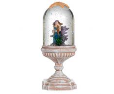 YINASI Meerjungfrauen-Schneekugel Laterne, drehbare Wasserglaslaterne, batteriebetrieben, USB-Kabel, Schneekugel Laterne für Schreibtisch, Raumdekoration Valentinstag Jahrestag Hochzeit Geburtstag