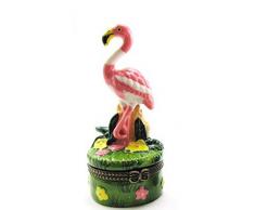 Tropical Tiki Pink Flamingo Lover Schmuckkästchen biokompatibel