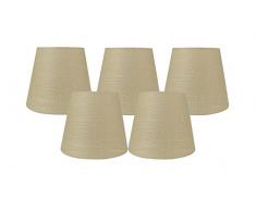 meriville Kronleuchter Lampenschirme, 4-Zoll von 6 von 12,7 cm, Wechselrahmen, Leinen, Maisgelb, Set of 5
