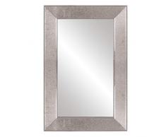 Patton Wandspiegel mit Perlen, Antik-Silber-Rahmen, 24 x 36 cm