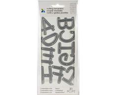 Momenta Stanzschablonen in handgeschriebenem Großbuchstaben, 26-teiliges Set, komplettes Alphabet aus vielseitigen Stanzschablonen für Scrapbooks, Grußkarten, Briefkästen etc.